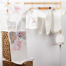 Ceritti Yenidoğan Kız Bebek Zıbını, Pretty Baby Desenli, 10'lu Hastane Çıkış Zıbın Seti, %100 Pamuk Penye  (0-3 Ay) (1241)