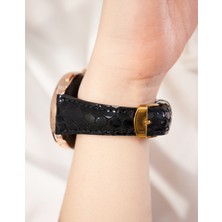 Vagave Huawei Watch Kadın Deri Kordon Huawei Watch 4 Gt Gt 2 Gt 3 Pro 43MM Seramik Elegant Fashion 42MM 20MM Hakiki Deri Kayış Siyah