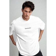 Teenage Millionaire Erkek Spectacular Beyaz Bisiklet Yaka Oversize Salas T-Shirt
