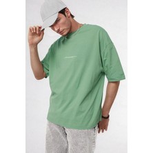 Teenage Millionaire Erkek Dreamer Açık Yeşil Baskılı Oversize Salas Boyfriend T-Shirt