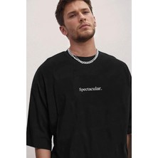 Teenage Millionaire Erkek Spectacular Siyah Bisiklet Yaka Oversize Salas T-Shirt