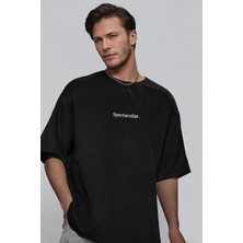 Teenage Millionaire Erkek Spectacular Siyah Bisiklet Yaka Oversize Salas T-Shirt