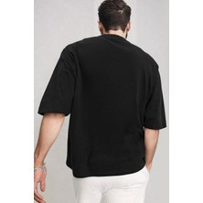 Teenage Millionaire Erkek Spectacular Siyah Bisiklet Yaka Oversize Salas T-Shirt