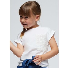 Mayoral Kız  Çocuk Tshirt - Mayoral - Beyaz - 7 Yaş