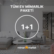 Mimar Market Tüm Ev Mimarlık Paketi 1+1