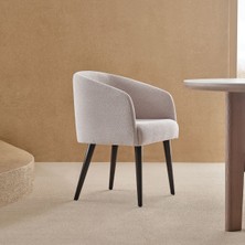 Enza Home Boston Sandalye, Buklet Kumaş - Krem