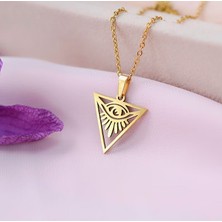 N!da Jewelry 925 Ayar Gümüş Illüminati Kolye