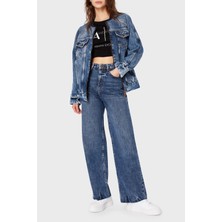 Armani Exchange J38 Relaxed Fit Geniş Paça Jeans Bayan Kot Pantolon 3DYJ38 Y16EZ 1500