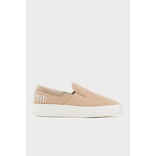 Emporio Armani Logolu Süet Loafer Ayakkabı Kadın Ayakkabı X3Y007 XR158 00085