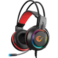 Rampage RM-K25 Lunatıc Pro Siyah-Kırmızı 7,1 USB Surround Rgb Ledli Gaming Oyuncu Mikrofonlu Kulaklık