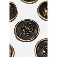 Mühürcüm Antique Rosebuds 12 Adet 3D Hazır Kendinden Yapışkanlı Sticker Mühür RM2105