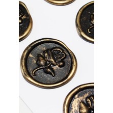 Mühürcüm Antique Rosebuds 12 Adet 3D Hazır Kendinden Yapışkanlı Sticker Mühür RM2105