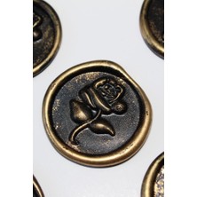 Mühürcüm Antique Rosebuds 12 Adet 3D Hazır Kendinden Yapışkanlı Sticker Mühür RM2105