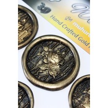 Mühürcüm Black Gold Ivy Roses 12 Adet 3D Hazır Kendinden Yapışkanlı Sticker Mühür RM2111