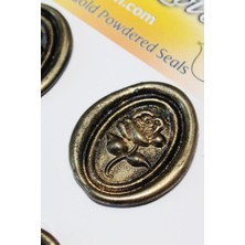 Mühürcüm Black Gold Rosebuds 12 Adet 3D Hazır Kendinden Yapışkanlı Sticker Mühür RM2106