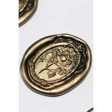 Mühürcüm Black Gold Rose 12 Adet 3D Hazır Kendinden Yapışkanlı Sticker Mühür RM2109