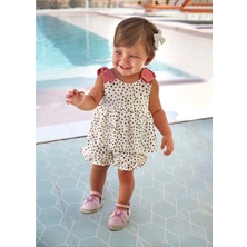 Mayoral Kız Bebek Şort Takım - Mayoral - Krem - 24-Ay