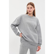 Think Simple Kadın Olivia Oversize Basıc Sweatshırt