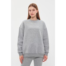 Think Simple Kadın Olivia Oversize Basıc Sweatshırt