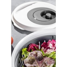 Flora Pratik Salata ve Sebze Kurutucu 4,5 Litre, Meyve Sebze Marul Yeşillik Yıkama Kurutma Kabı Bej