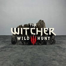 The Witcher 3: Wild Hunt Siyah Beyaz Logo Figür - Koleksiyon İçin Özel