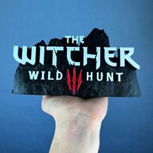 The Witcher 3: Wild Hunt Siyah Beyaz Logo Figür - Koleksiyon İçin Özel