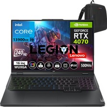 Lenovo Legion Pro 5 16IRX8 Intel I9-13900HX 64GB Ddr5 4tb SSD 16 Inç Wqxga 240Hz 8gb RTX4070 140W WINDOWS11PRO Taşınabilir Bilgisayar 882WK00J5TX44+WEBLEGELSINÇANTA