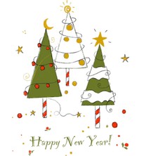 Mundo Shop Konsept Tebrik Kartı- Happy New Year-Ağaç