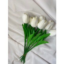 Zb Flowers 8’li Islak Lale Vazo Çiçeği Demetlik Lale Gelin Buketi El Buketi