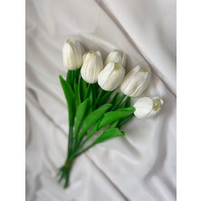 Zb Flowers 8’li Islak Lale Vazo Çiçeği Demetlik Lale Gelin Buketi El Buketi