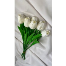 Zb Flowers 8’li Islak Lale Vazo Çiçeği Demetlik Lale Gelin Buketi El Buketi