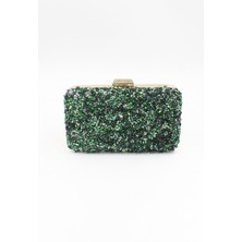 Chantaky 032 1700 Taşlı Abiye Çanta Gece Çantası Clutch Haki Standart