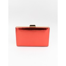 Chantaky 068 1200 Parlak Kırışık Abiye Çanta Gece Çantası Kırmızı Tek Ebat