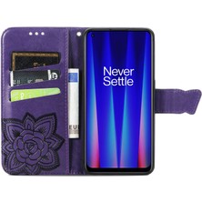 SZY Market Oneplus Nord Ce 2 5g Kelebek Kanatları Flip Darbeye Dayanıklı Deri Telefon Kılıfı (Yurt Dışından)