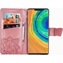 SZY Market Huawei Mate 30 Pro Kelebek Kanatları Flip Darbeye Dayanıklı Deri Telefon Kılıfı (Yurt Dışından)