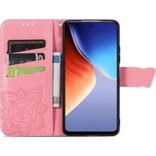 SZY Market Tecno Camon 19 Kelebek Kanatları Flip Darbeye Dayanıklı Deri Telefon Kılıfı (Yurt Dışından)