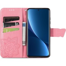 SZY Market Xiaomi 12 Pro Kelebek Kanatları Flip Darbeye Dayanıklı Deri Telefon Kılıfı (Yurt Dışından)