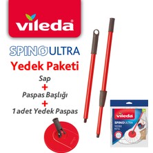 Vileda Spino Ultra Yedek Sap + Başlık + Yedek Paspas Paketi