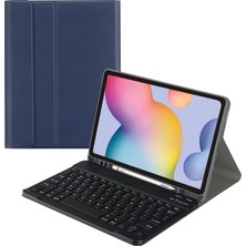 Zsykd Samsung Galaxy Tab S9 Fe+ Koyu Mavi Için A7 Bluetooth Klavye Kılıfı (Yurt Dışından)