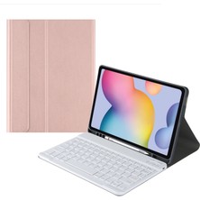 Zsykd Samsung Galaxy Tab S9 Fe+ Rose Gold Için A7 Bluetooth Klavye Kılıfı (Yurt Dışından)