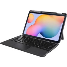 Zsykd T610B-AS Backlight Bluetooth Klavye Deri Kılıf Samsung Galaxy Tab S6 Lite 10.4 P610/615 Siyah (Yurt Dışından)