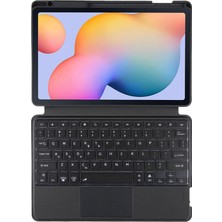 Zsykd T610B-AS Backlight Bluetooth Klavye Deri Kılıf Samsung Galaxy Tab S6 Lite 10.4 P610/615 Siyah (Yurt Dışından)