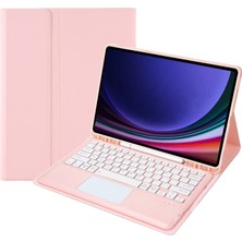 Zsykd Samsung Galaxy Tab S9 Fe+ Pembe Için Bluetooth Klavye Kılıfı (Yurt Dışından)