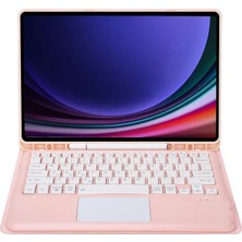 Zsykd Samsung Galaxy Tab S9 Fe+ Pembe Için Bluetooth Klavye Kılıfı (Yurt Dışından)