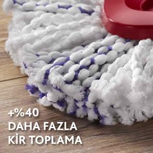 Vileda 4 Paket Turbo 3in1 Extra Pedli Mikrofiber Yedek Paspas