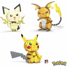 MEGA Construx™ Pokémon™ Yap ve Oyna Figürler, Pikachu'nun Üç Evrimi yapı seti, çocuklar için yapı oyuncakları GYH06