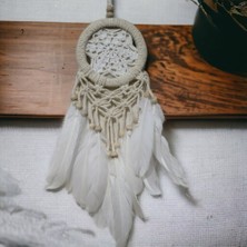 Hdym Hdyme Rüya Kovan Dream Catcher Beyaz Kuş Tüylü