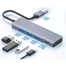 Ally ADS-309A 4in1 USB To USB + Type-C Hub Adaptör Çevirici Dönüştürücü Çoğaltıcı