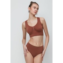 C13002 Dikişsiz Boxer Kahverengi