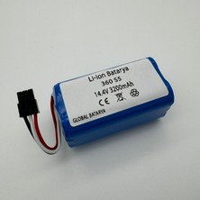 360 S5 Akıllı Robot Süpürge Bataryası 14.4V 3200MAH Pil (Yüksek Kapasite)